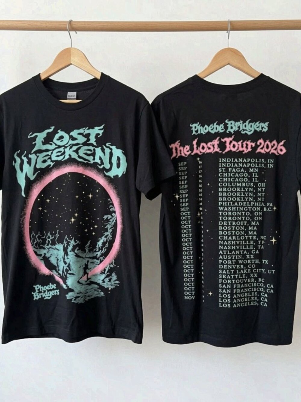 Phoebe Bridgers Lost Weekend Tour 2026 T-Shirt Reprint